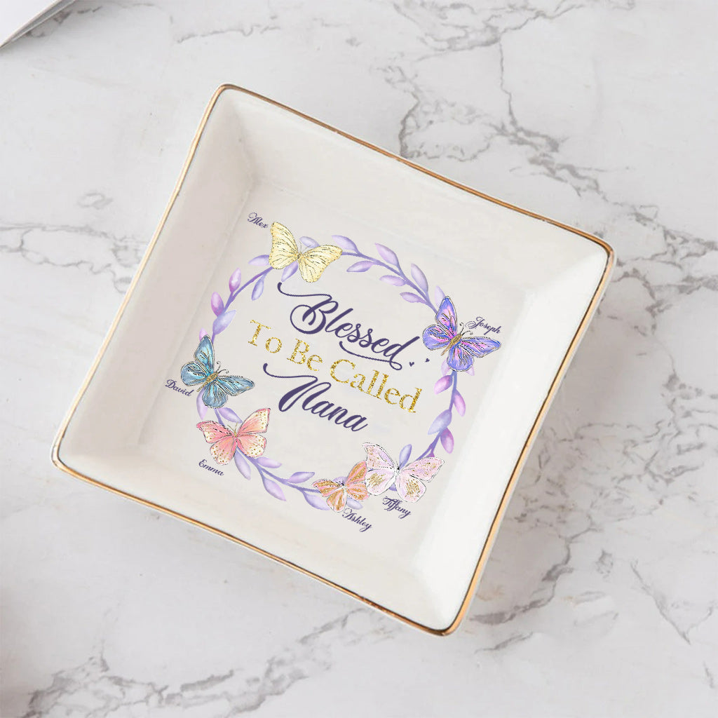 Blessed To Be Called Nana - Personalized Mother's Day Grandma Jewelry Dish