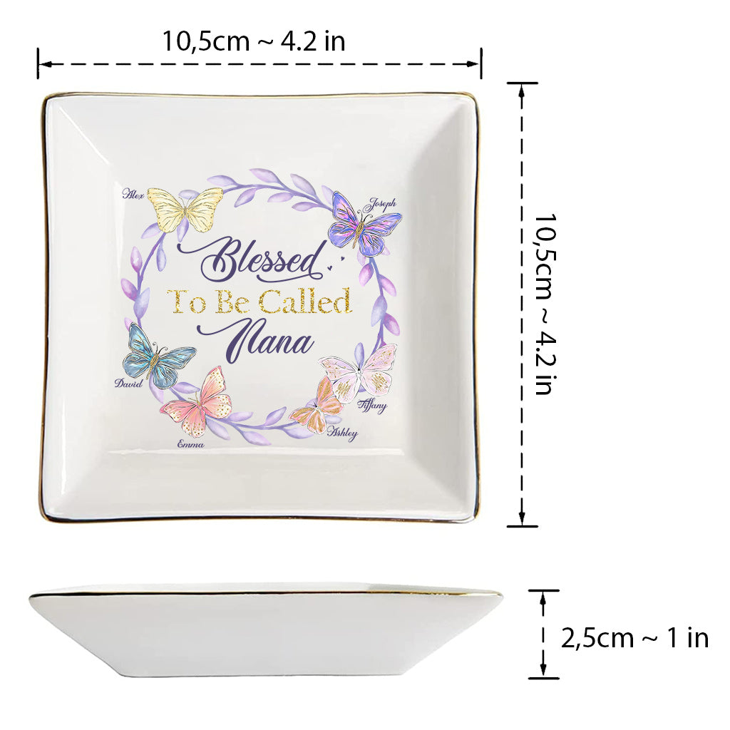 Blessed To Be Called Nana - Personalized Mother's Day Grandma Jewelry Dish
