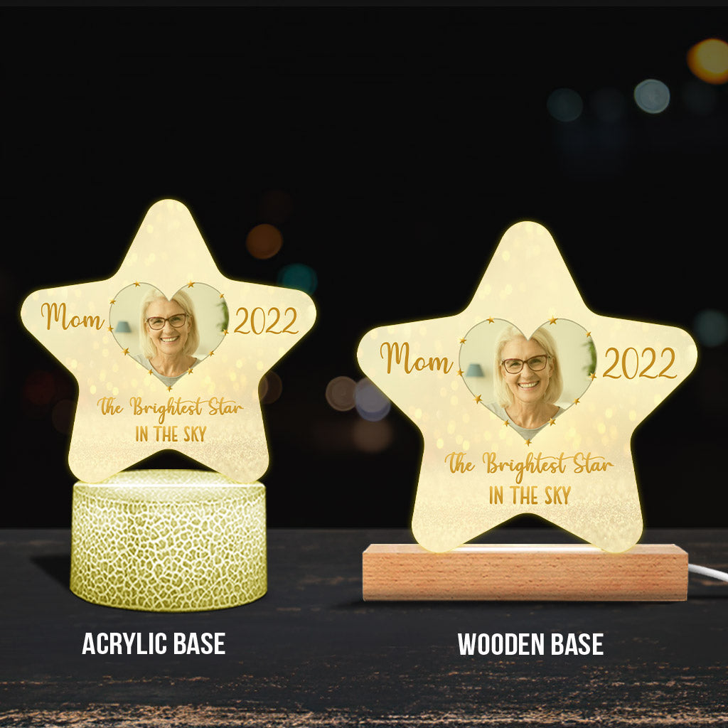 The Brightest Star in the Sky - Personalized Mother's Day Mother Shaped Plaque Light Base
