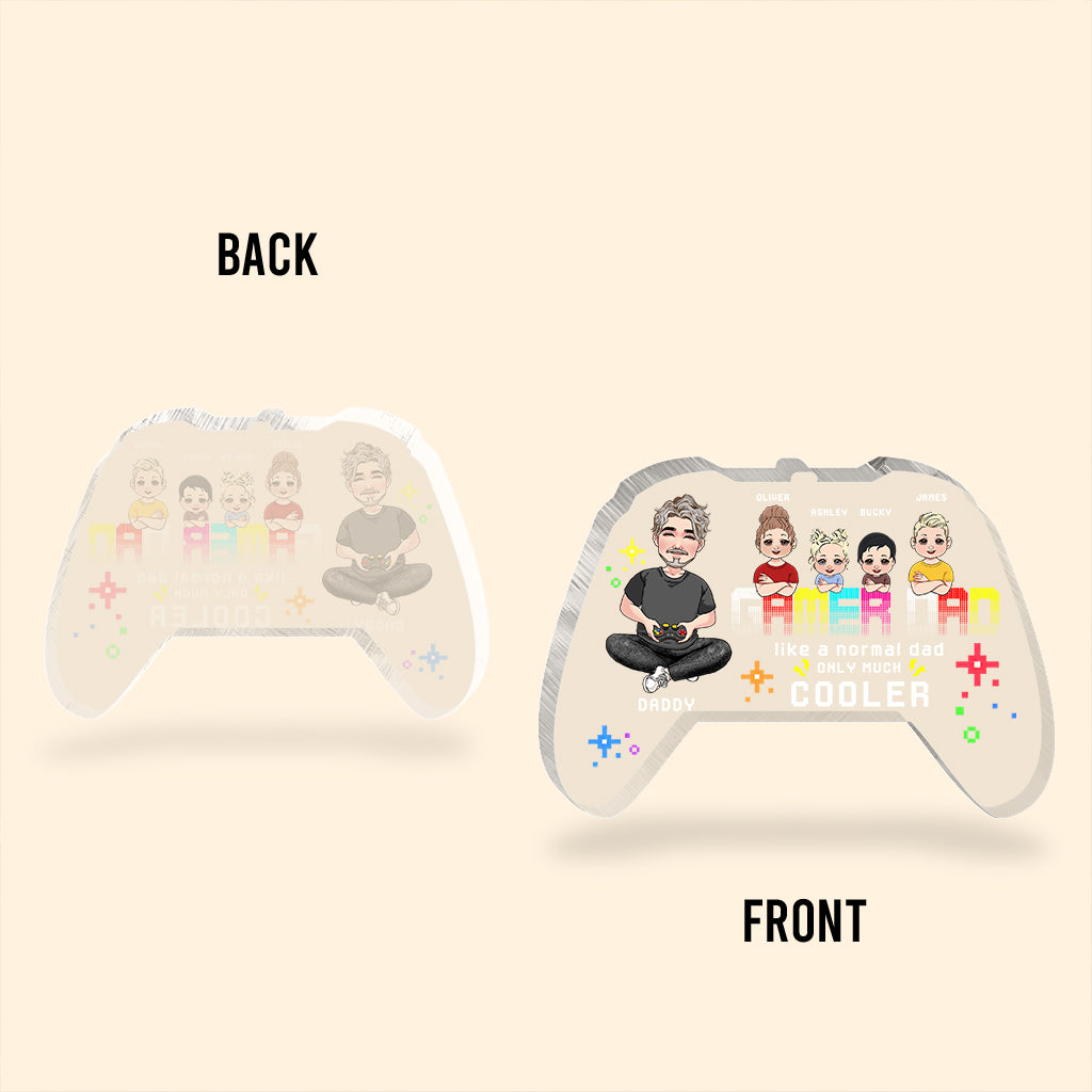 Gamer Dad - Personalized Video Game Custom Shaped Acrylic Plaque