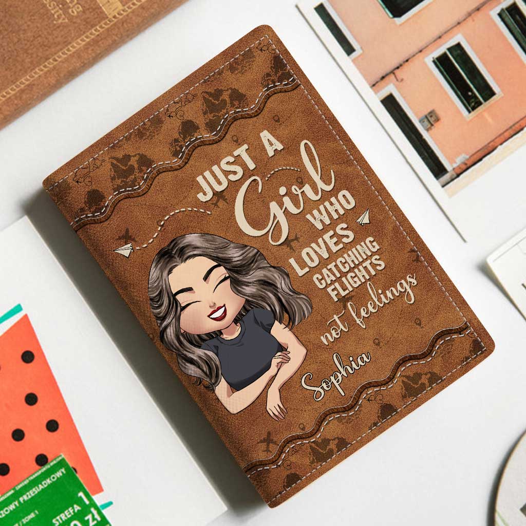 Just A Girl - Personalized Travelling Passport Holder