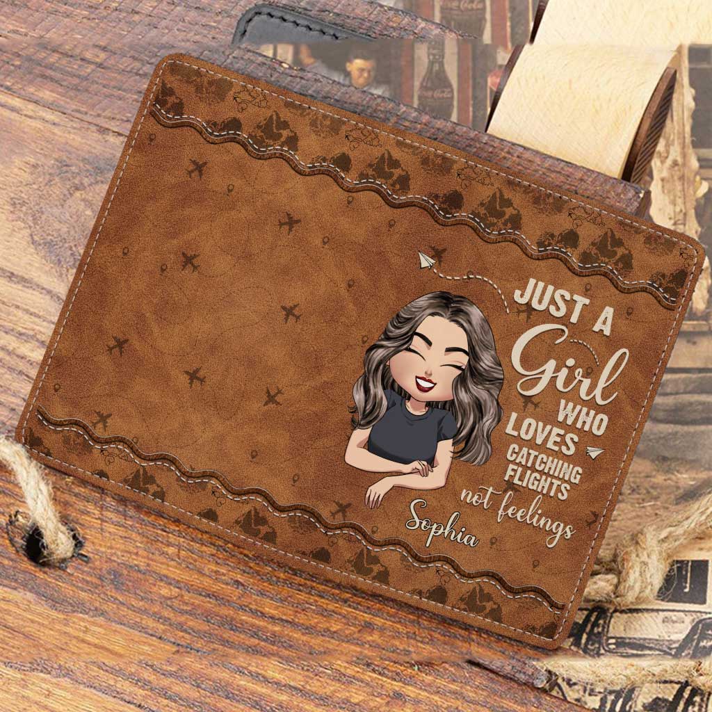 Just A Girl - Personalized Travelling Passport Holder