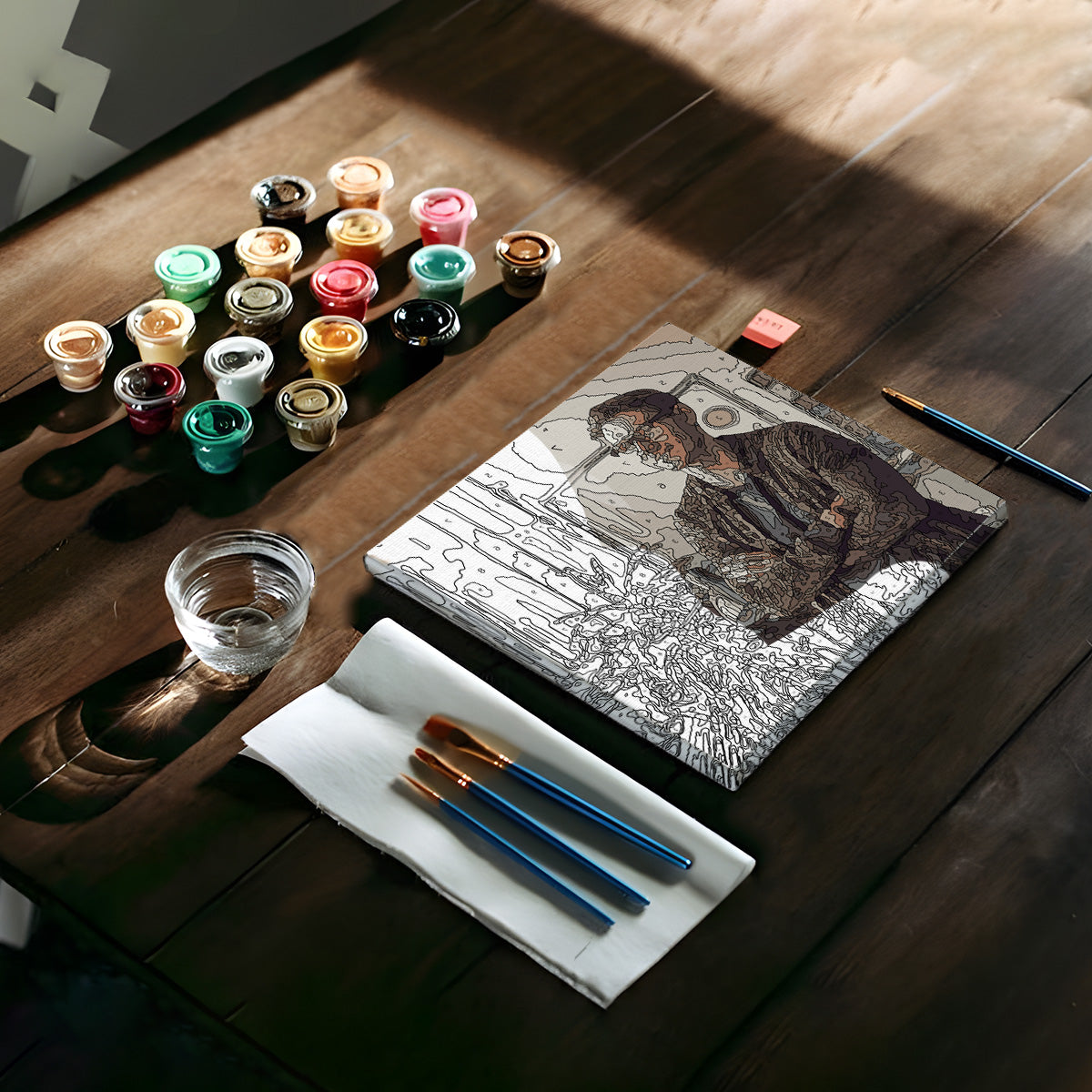 Kit de peinture par numéros personnalisé avec photo - Beau-père