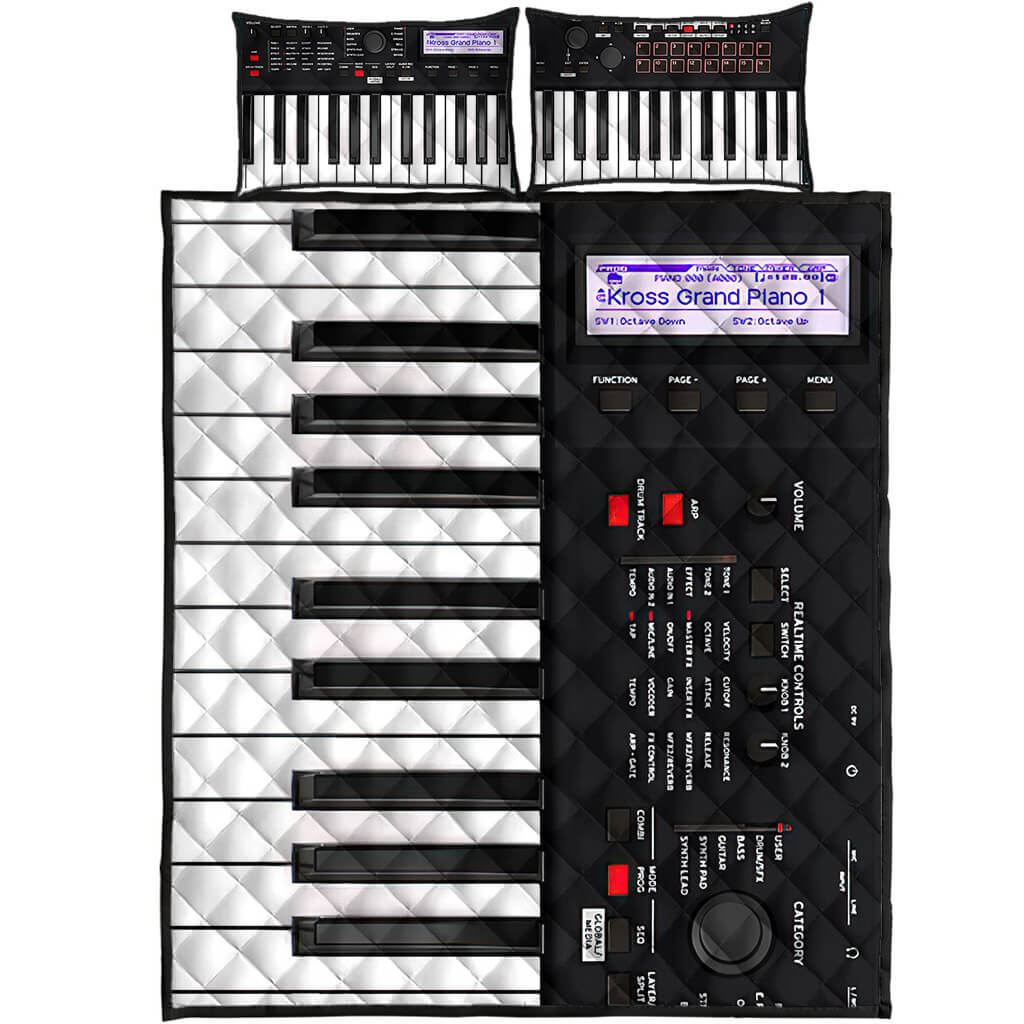 Ensemble de lit matelassé pour piano numérique