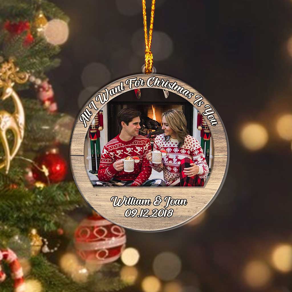All I Want For Christmas - Personalized Couple Layers Mix Ornament