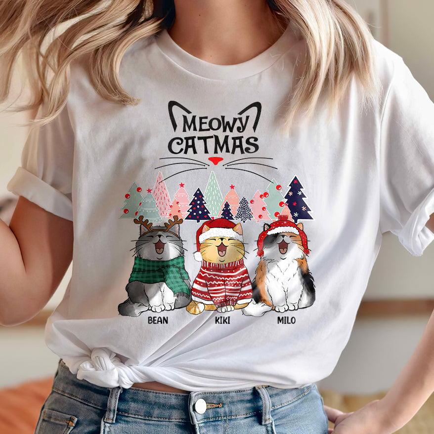 Meowy Catmas - Personalized Cat T-shirt and Hoodie