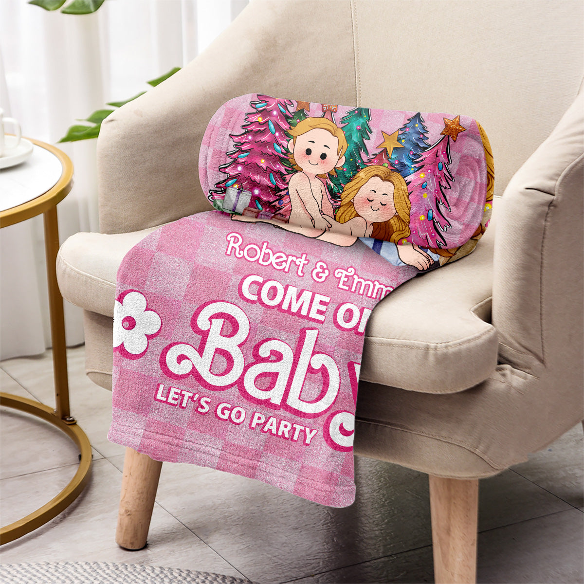 Come On Hubby Wifey Baby - gift for boyfriend, husband, wife, girlfriend - Personalized Blanket