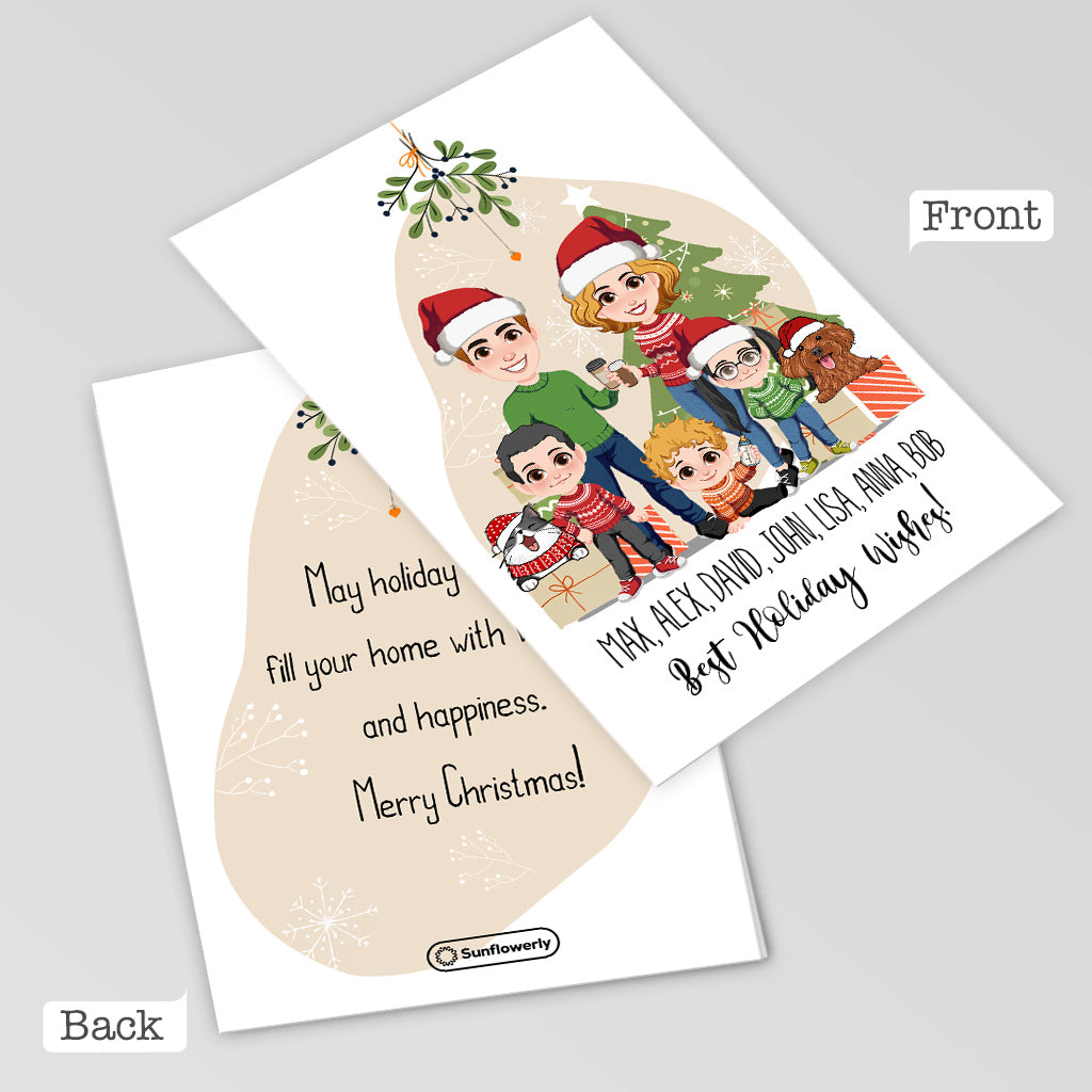 Family Christmas Card - Personalized Family Greeting Card