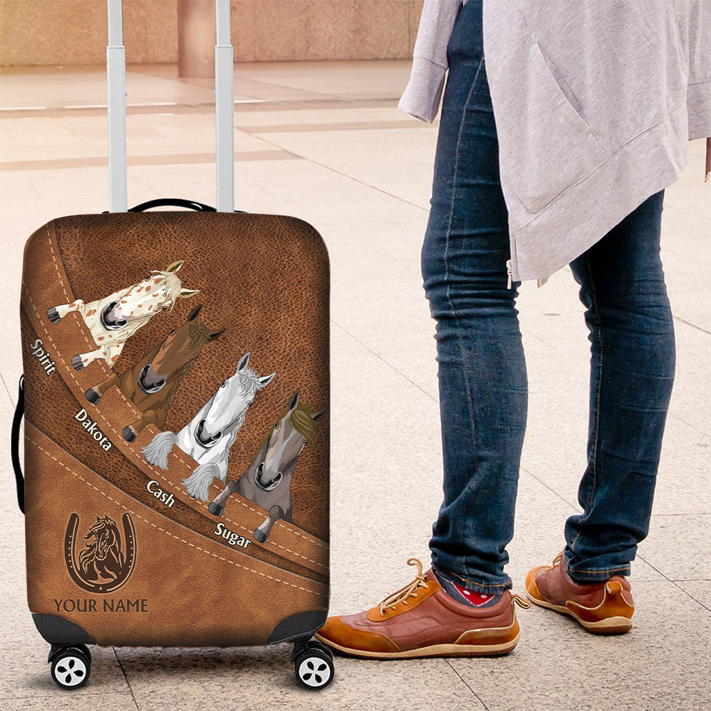 Love Horse - Personalized Horse Luggage Cover