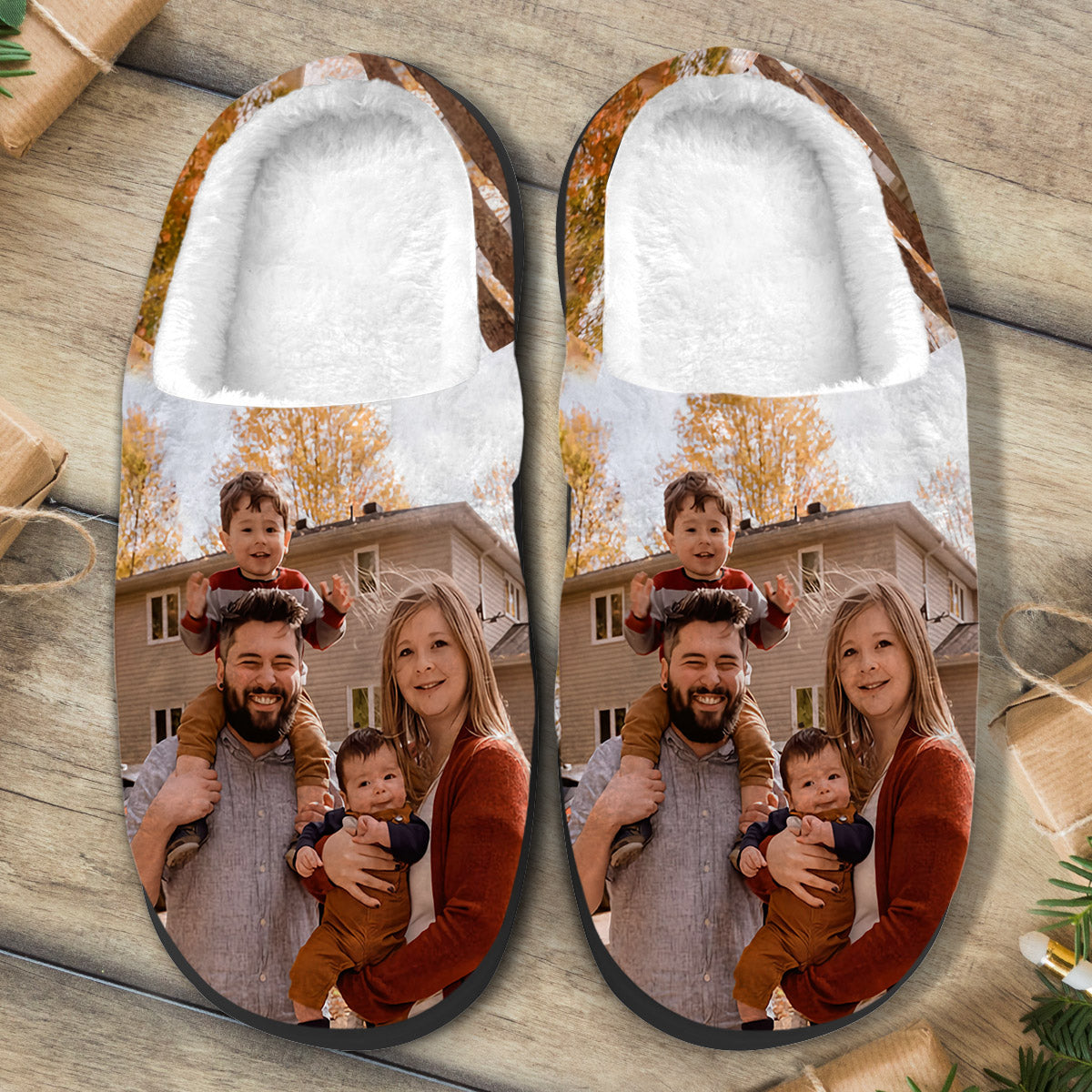 Custom Photo Slippers - Personalized Family Slippers