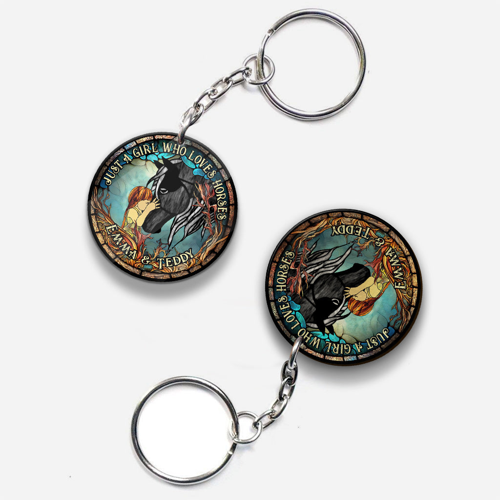 Just A Girl Who Loves Horses - Personalized Horse Keychain