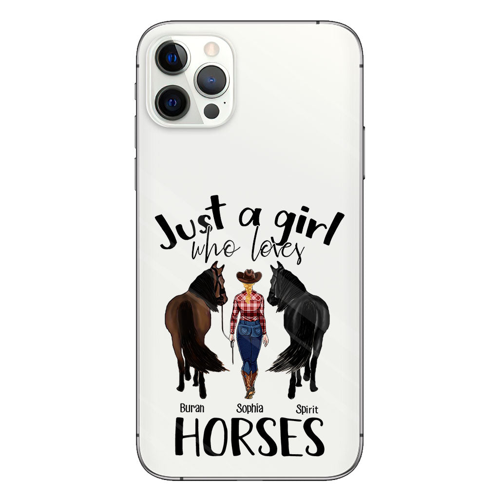 Just A Girl Who Loves Horses - Personalized Horse Clear Phone Case
