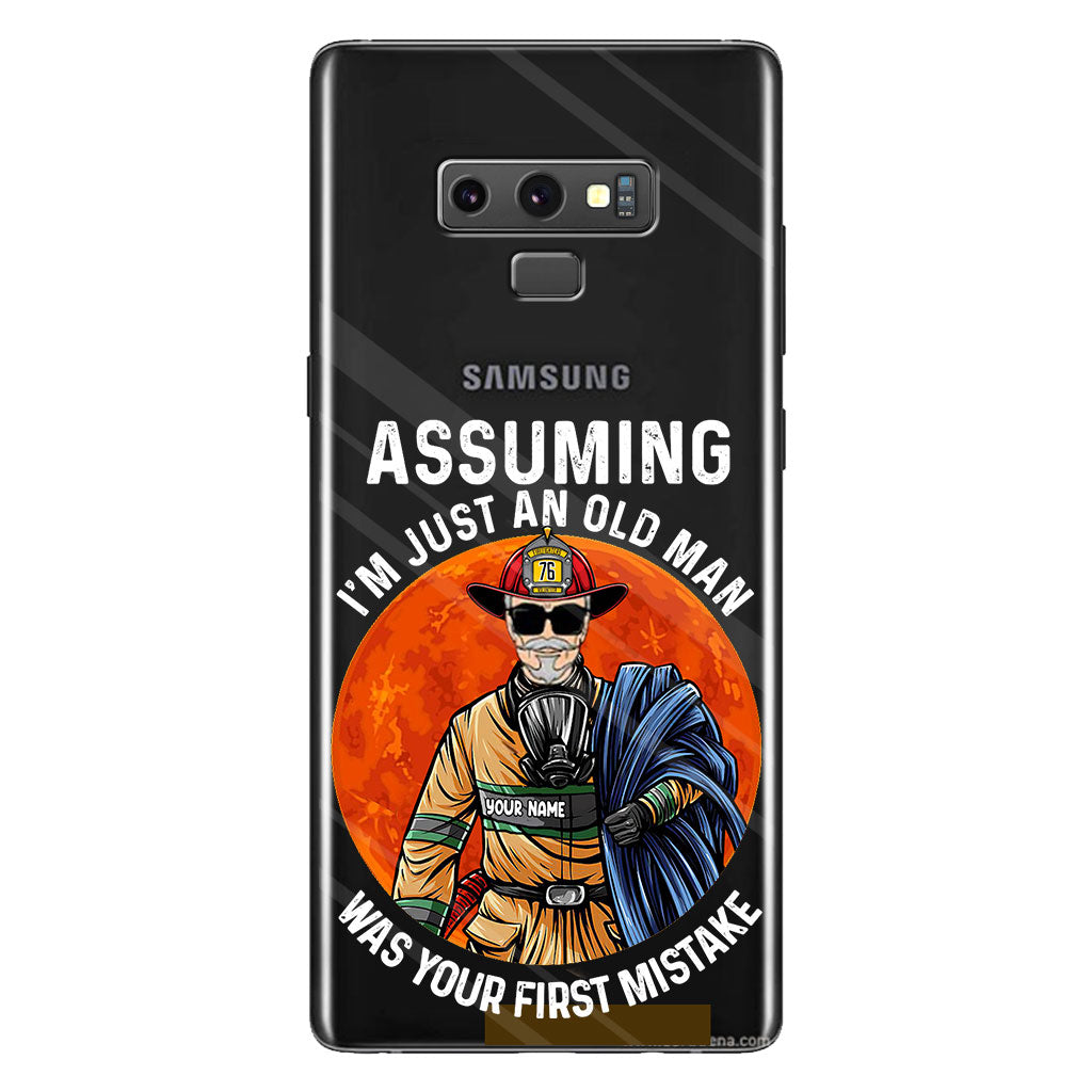 Your Mistake - Personalized Firefighter Clear Phone Case