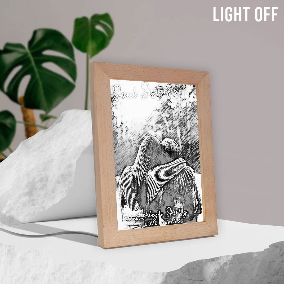 Besties Love Always - Personalized Bestie Light Photo Frame