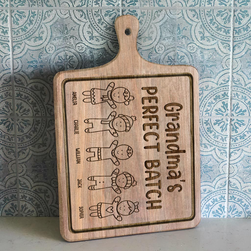Grandma's Perfect Batch - Personalized Grandma Cutting Board