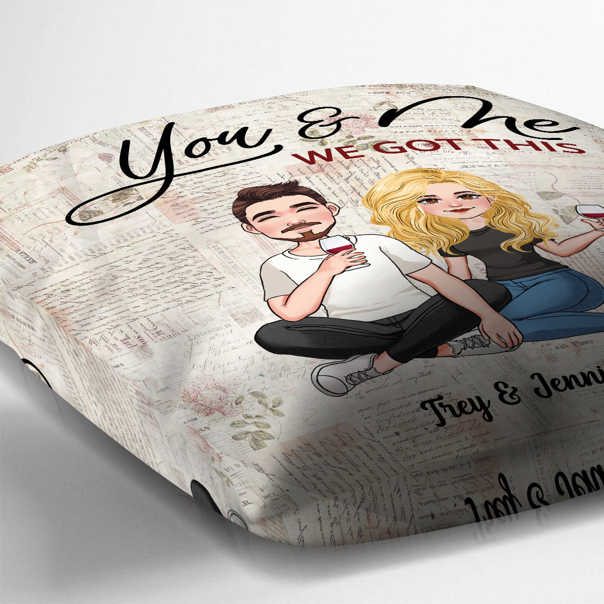 You And Me We Got This - Personalized Couple Throw Pillow