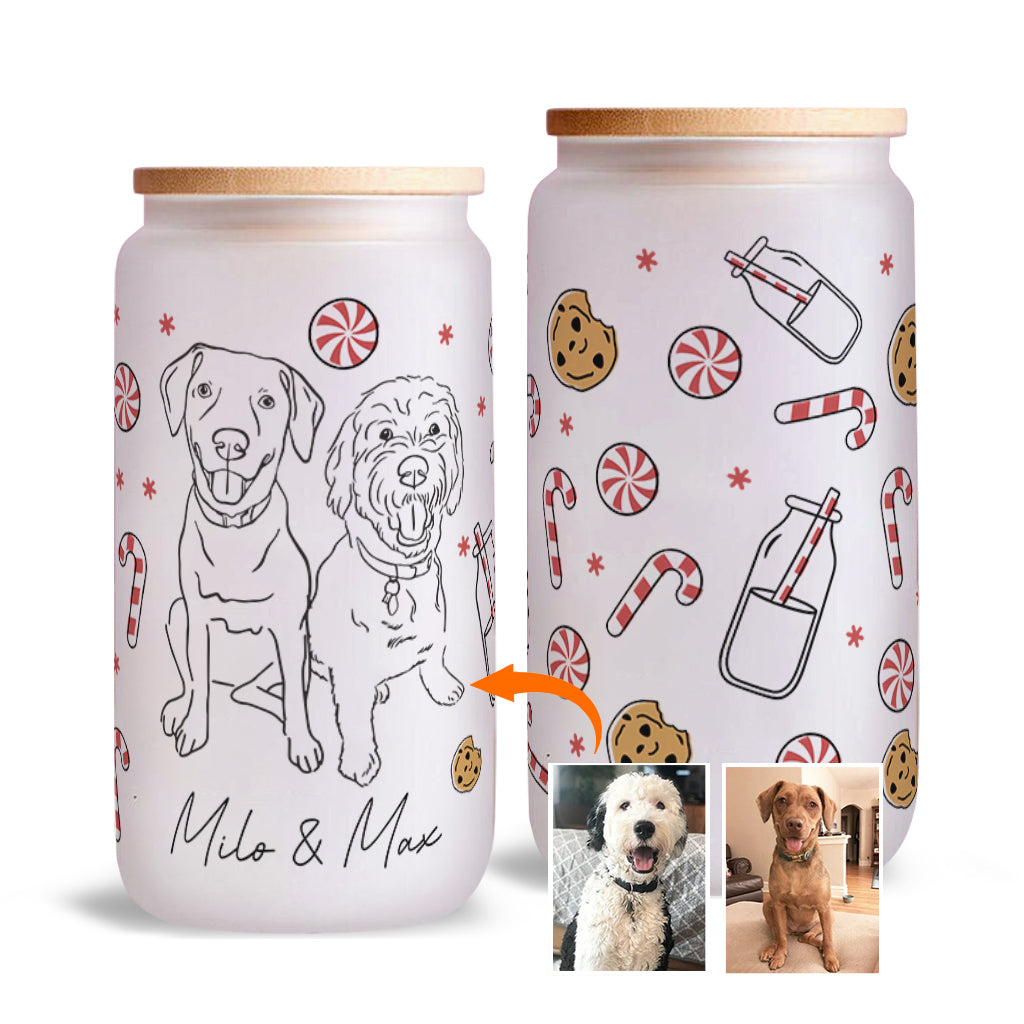 Adorables chiens et chats - Verre personnalisé pour canette avec motif chien