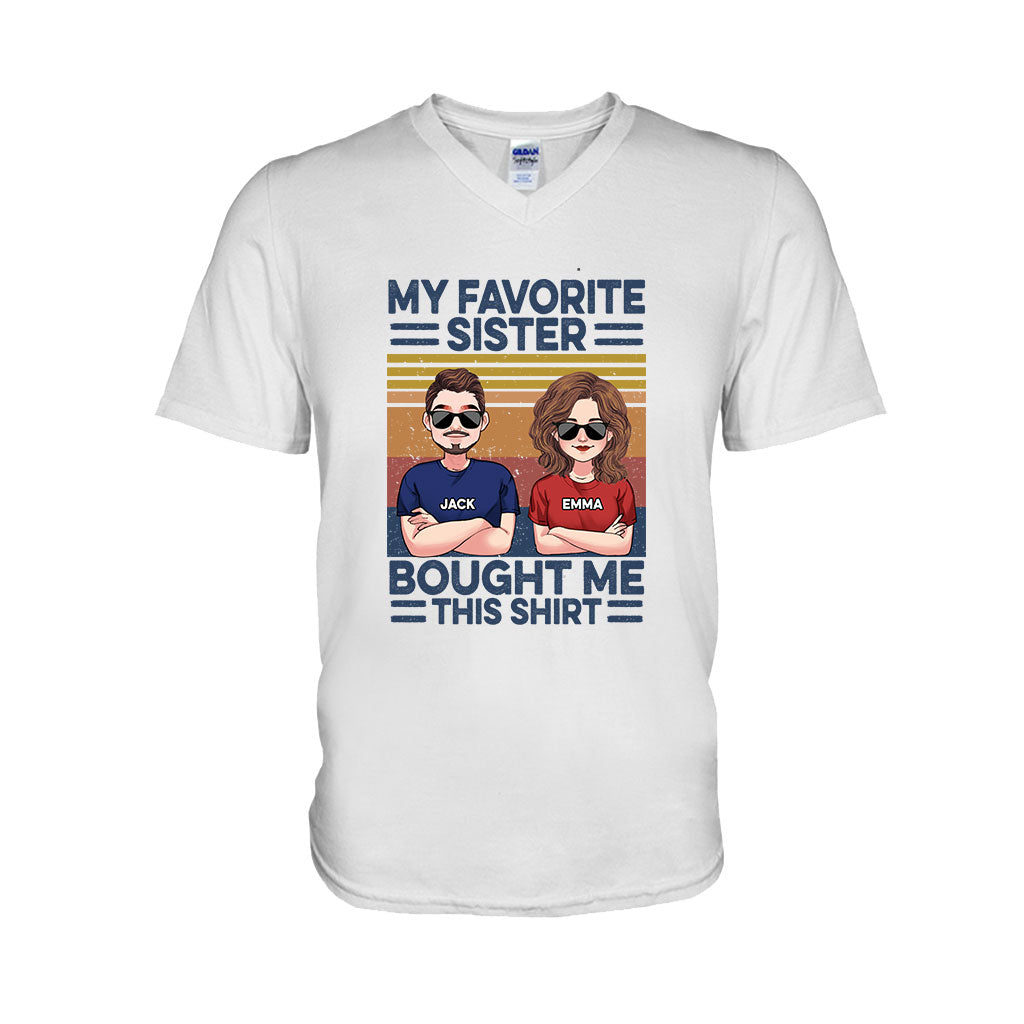 T-shirt et sweat à capuche personnalisés « Ma sœur préférée » pour frère/sœur