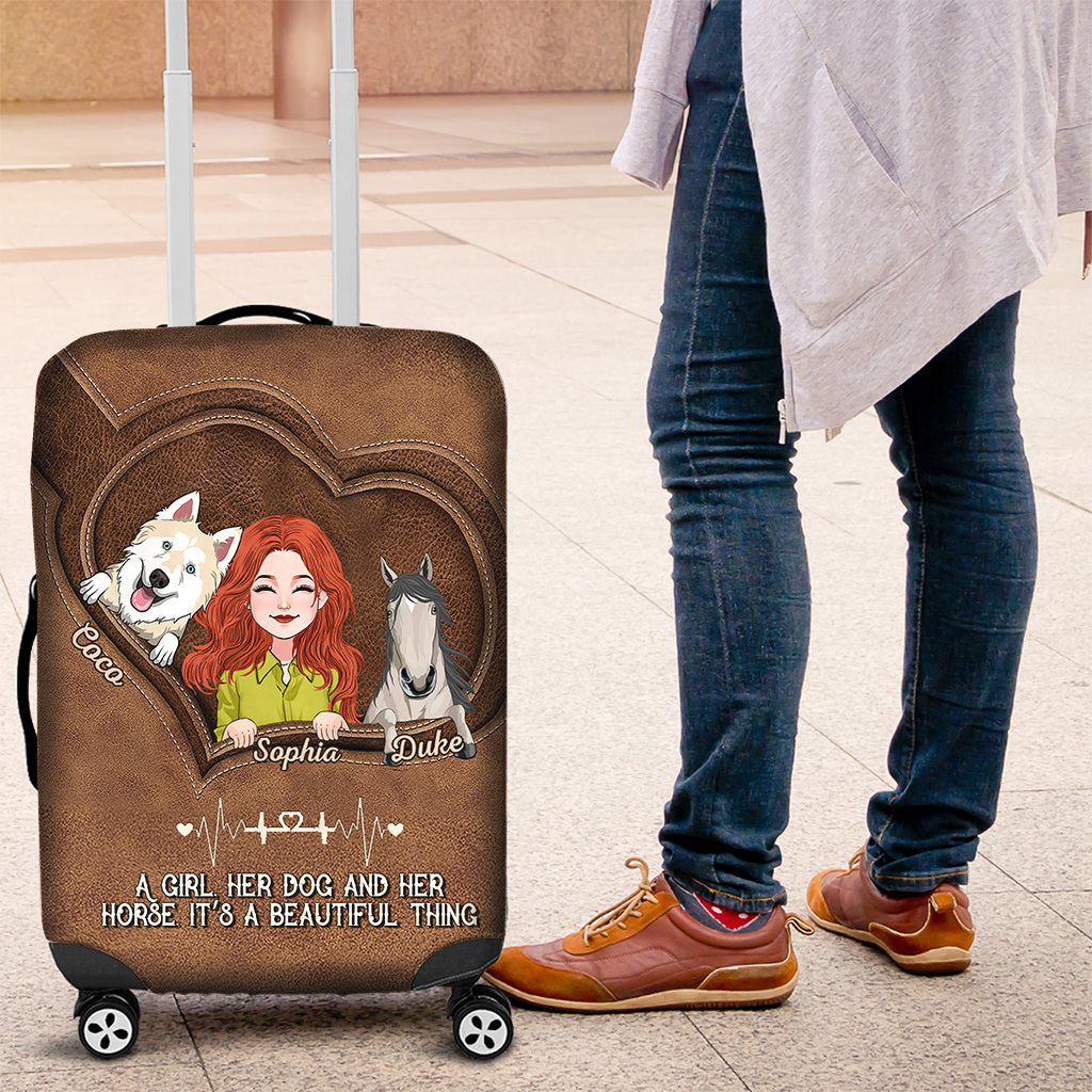 Positive Affirmations Butterfly - Personalized Butterfly Luggage Cover