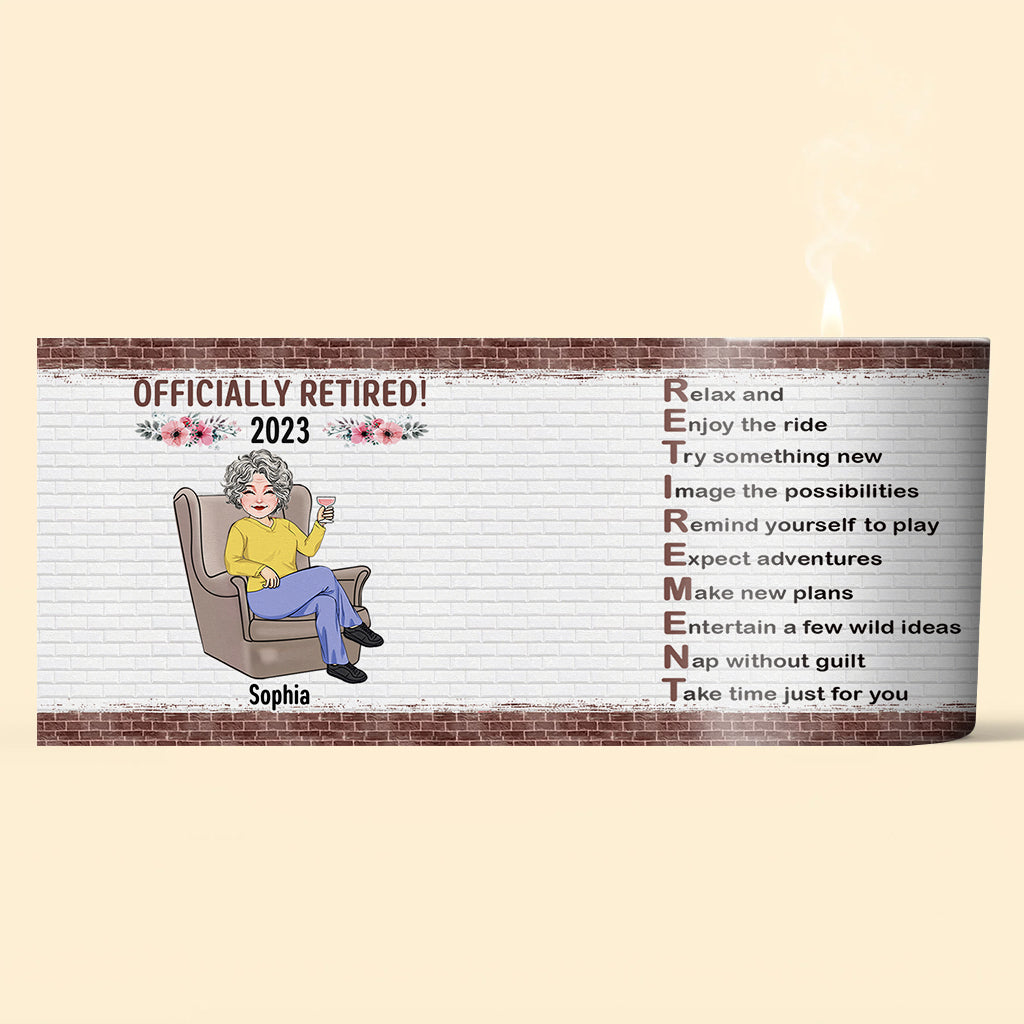 Relax And Enjoy The Ride - Personalized Retired Candle With Wooden Lid