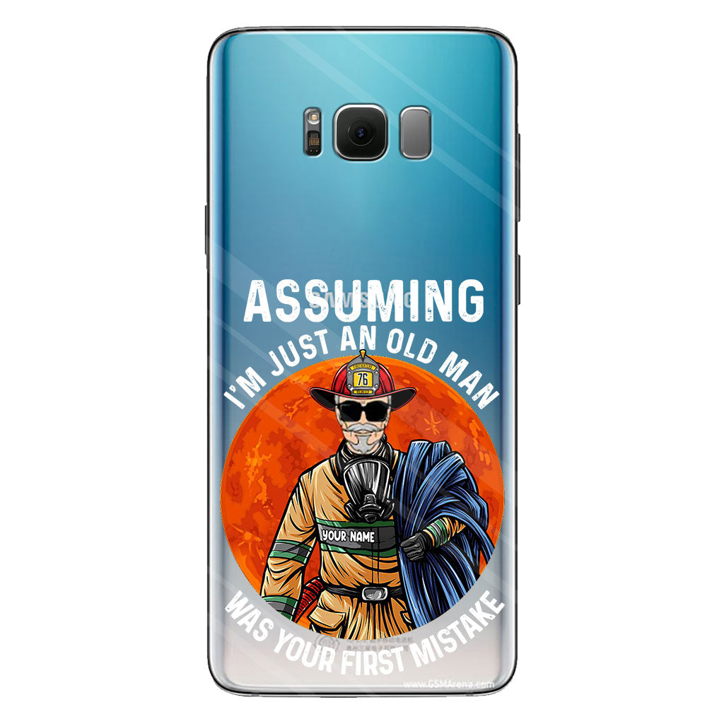 Your Mistake - Personalized Firefighter Clear Phone Case