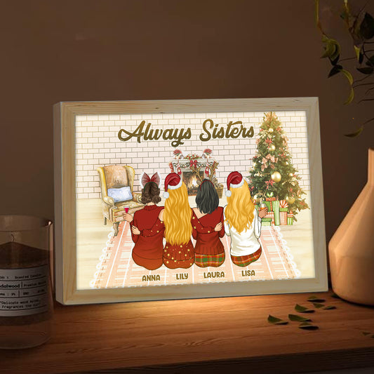 Always Sister - Personalized Family Light Photo Frame