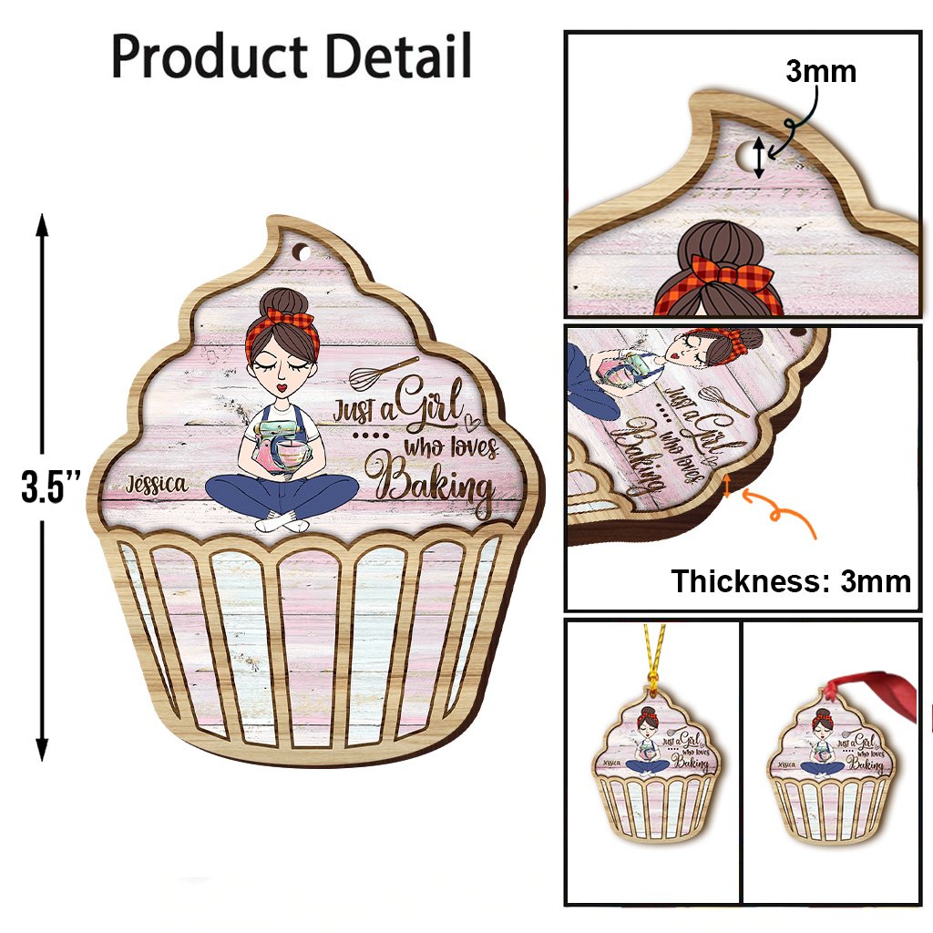 Just A Girl Who Loves Baking - Personalized Baking Ornament