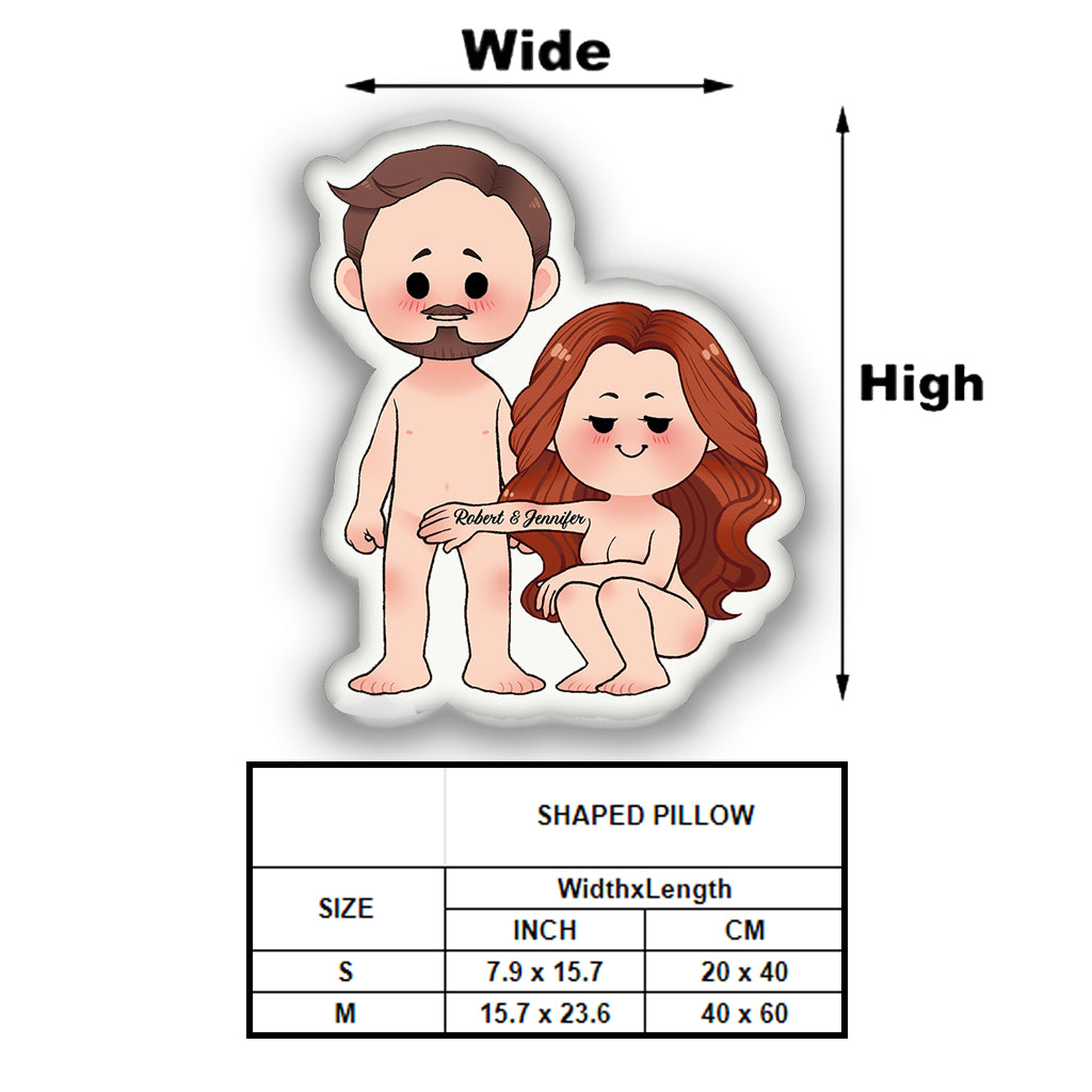 Love You To The Moon And Back - Personalized Couple Shaped pillow