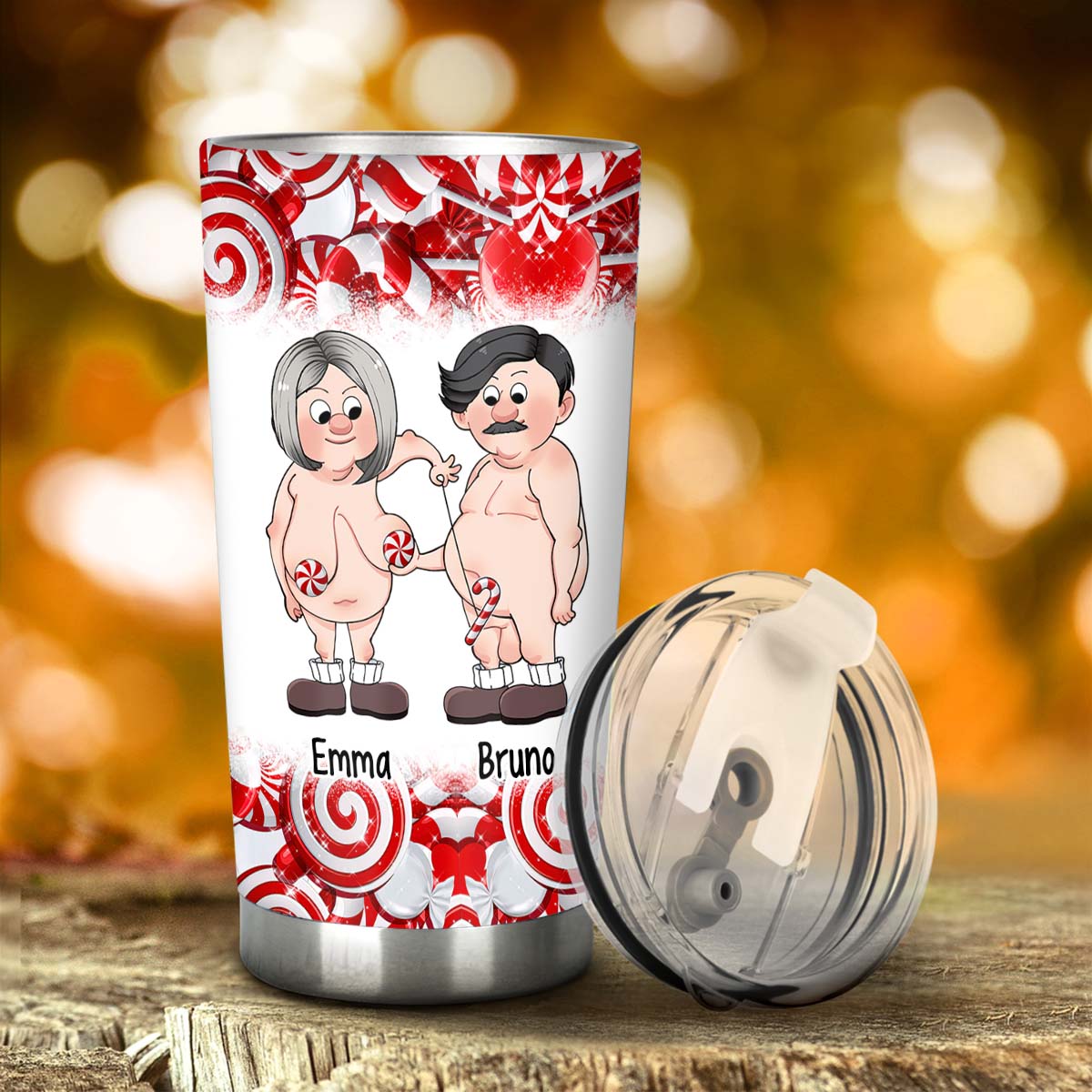 Congrats On Being My Favorite Candy Cane - gift for husband, wife, girlfriend, boyfriend - Personalized Tumbler