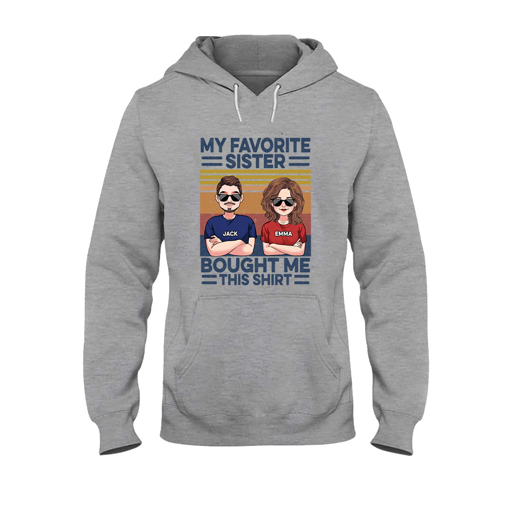 T-shirt et sweat à capuche personnalisés « Ma sœur préférée » pour frère/sœur