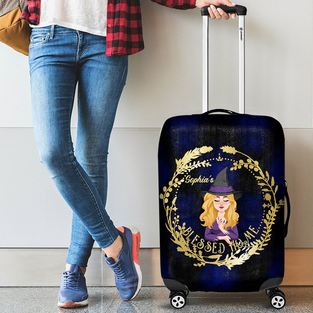 Blessed Home - Personalized Witch Luggage Cover