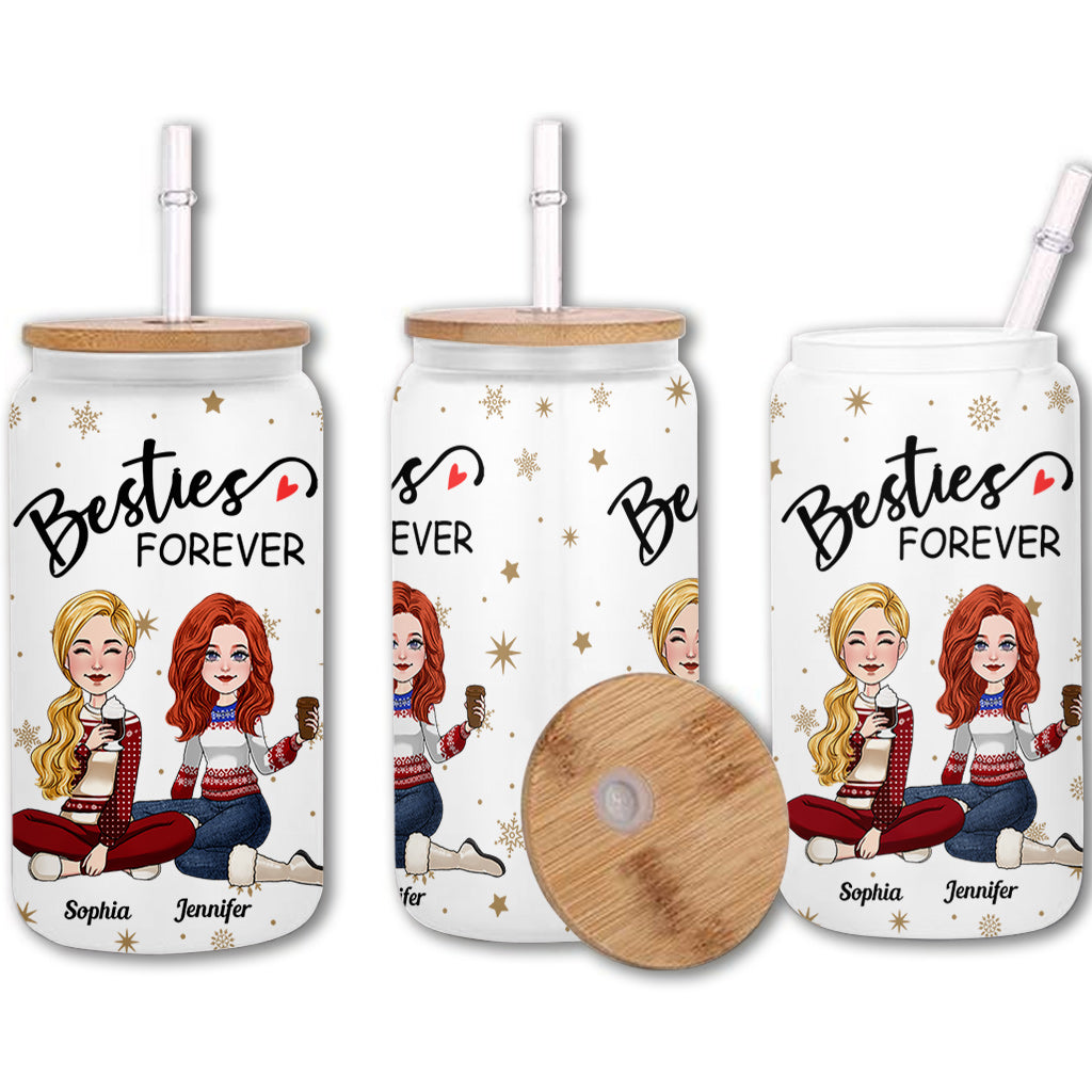 Bestie Forever - Personalized Bestie Can Glass