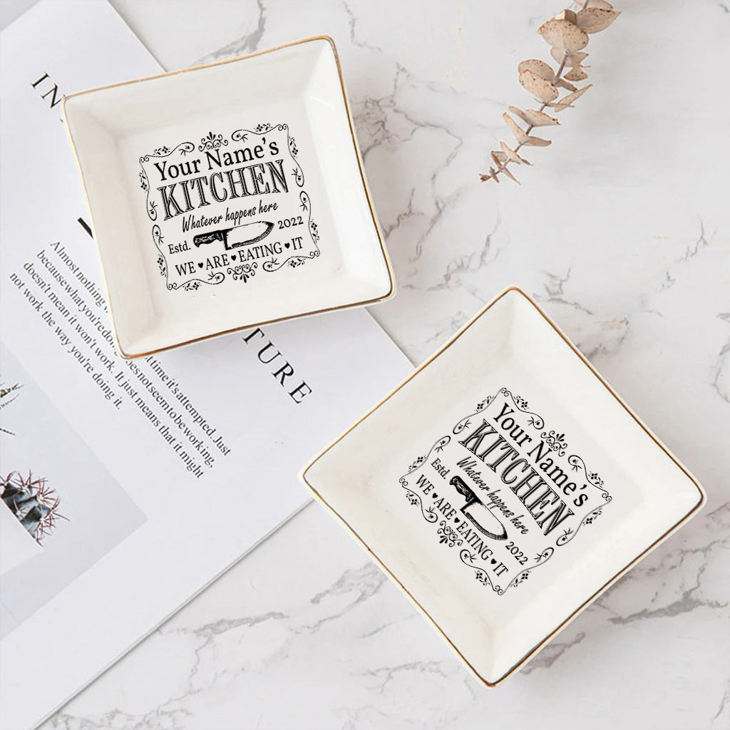Whatever Happens Here We're Eating It - Personalized Cooking Jewelry Dish