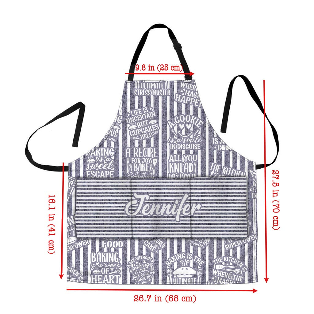 Baking Is A Work Of Heart - Personalized Baking Apron