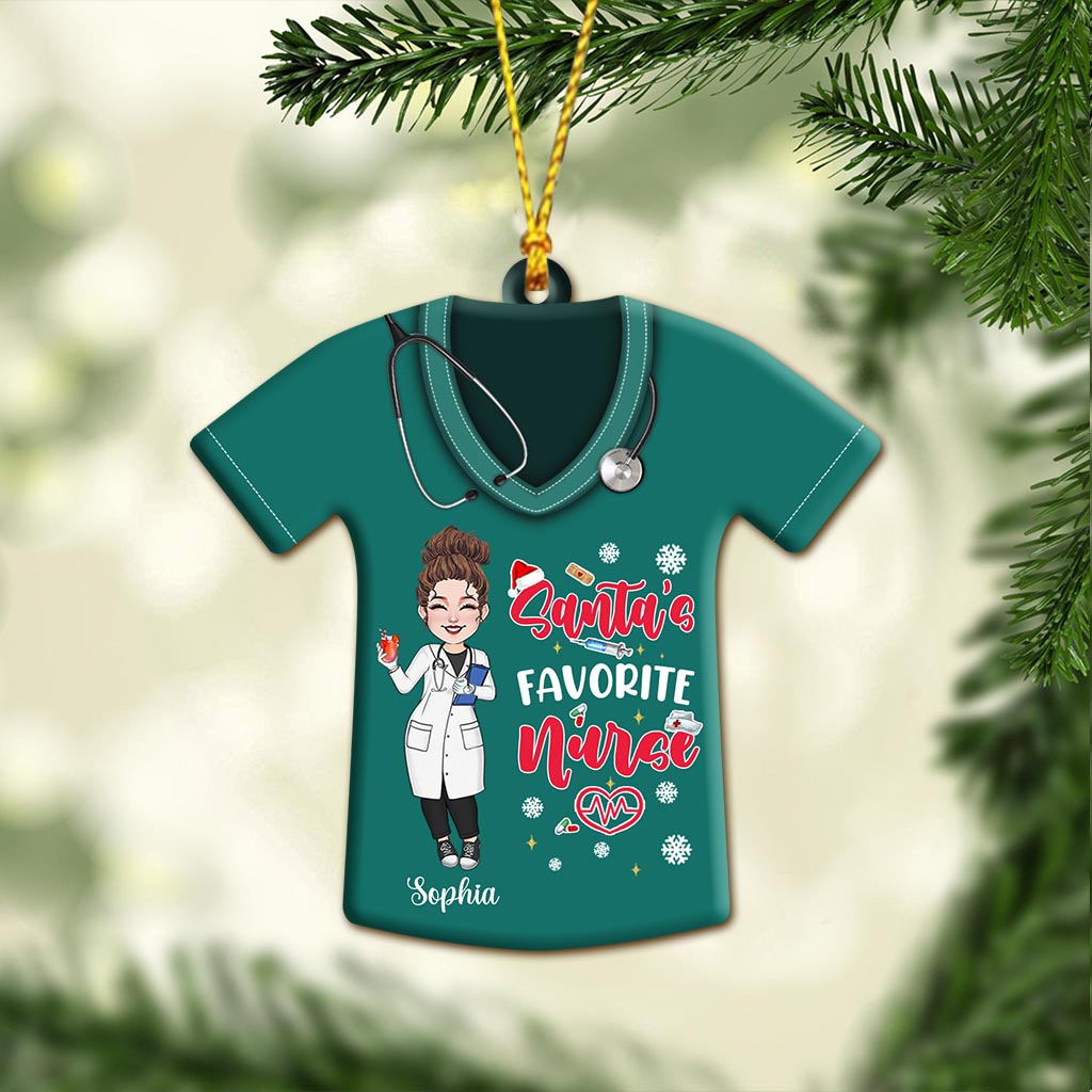 Santa's Favorite Nurse - Personalized Nurse Ornament