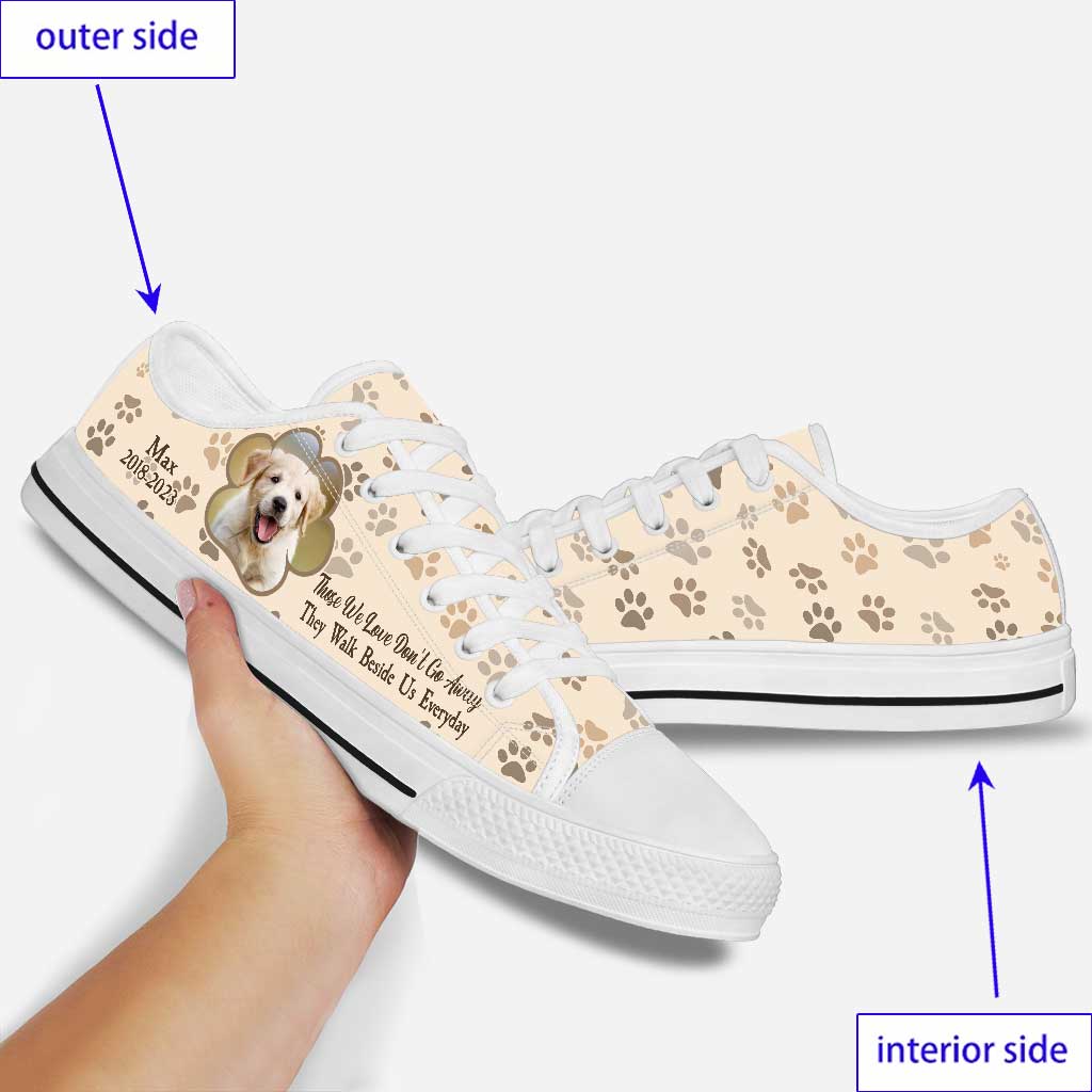 Those We Love Don't Go Away - Personalized Dog Low Top Shoes