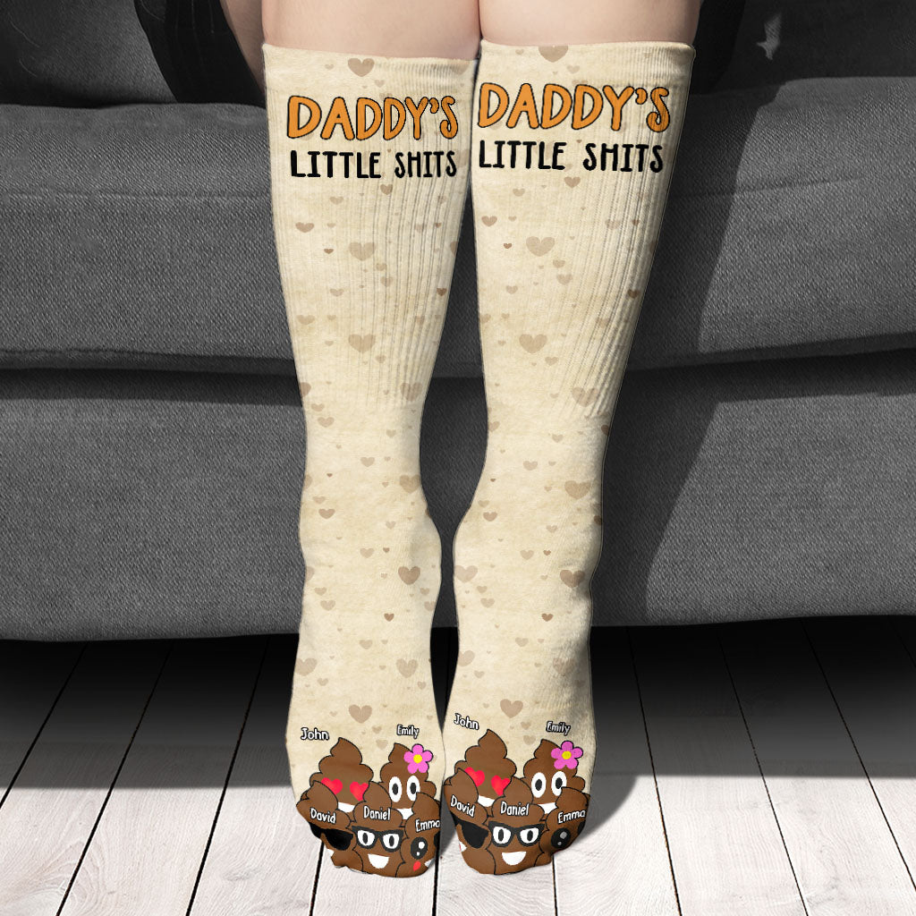 Dad's Little Cuties - Gift for dad, grandma, grandpa, mom, uncle, aunt - Personalized Socks