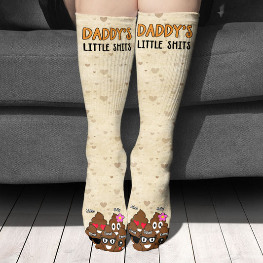 Dad's Little Cuties - Gift for dad, grandma, grandpa, mom, uncle, aunt - Personalized Socks