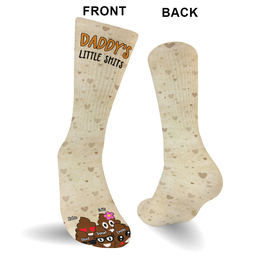 Dad's Little Cuties - Gift for dad, grandma, grandpa, mom, uncle, aunt - Personalized Socks