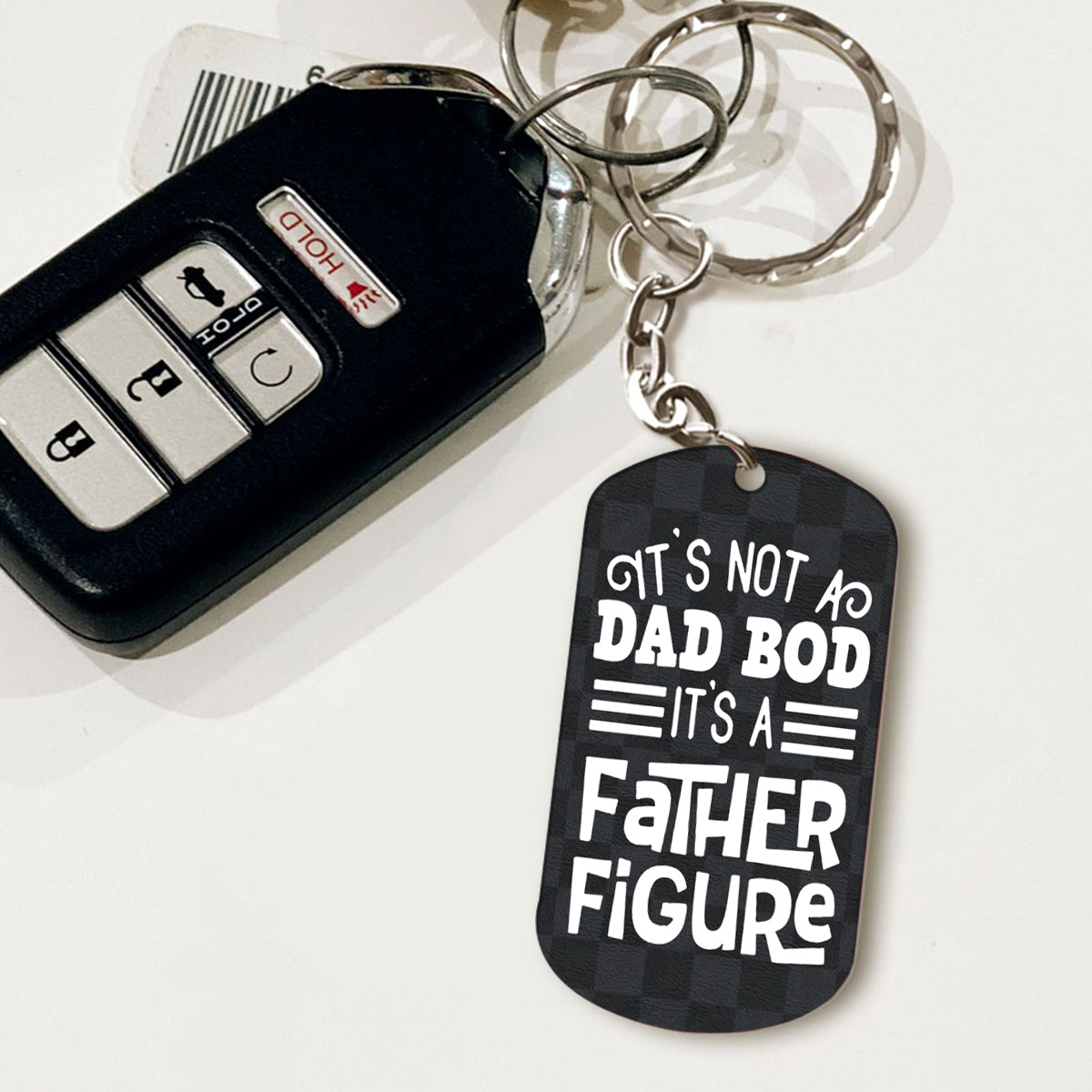 Not A Dad Bod - Personalized Father's Day Father Stainless Steel Keychain