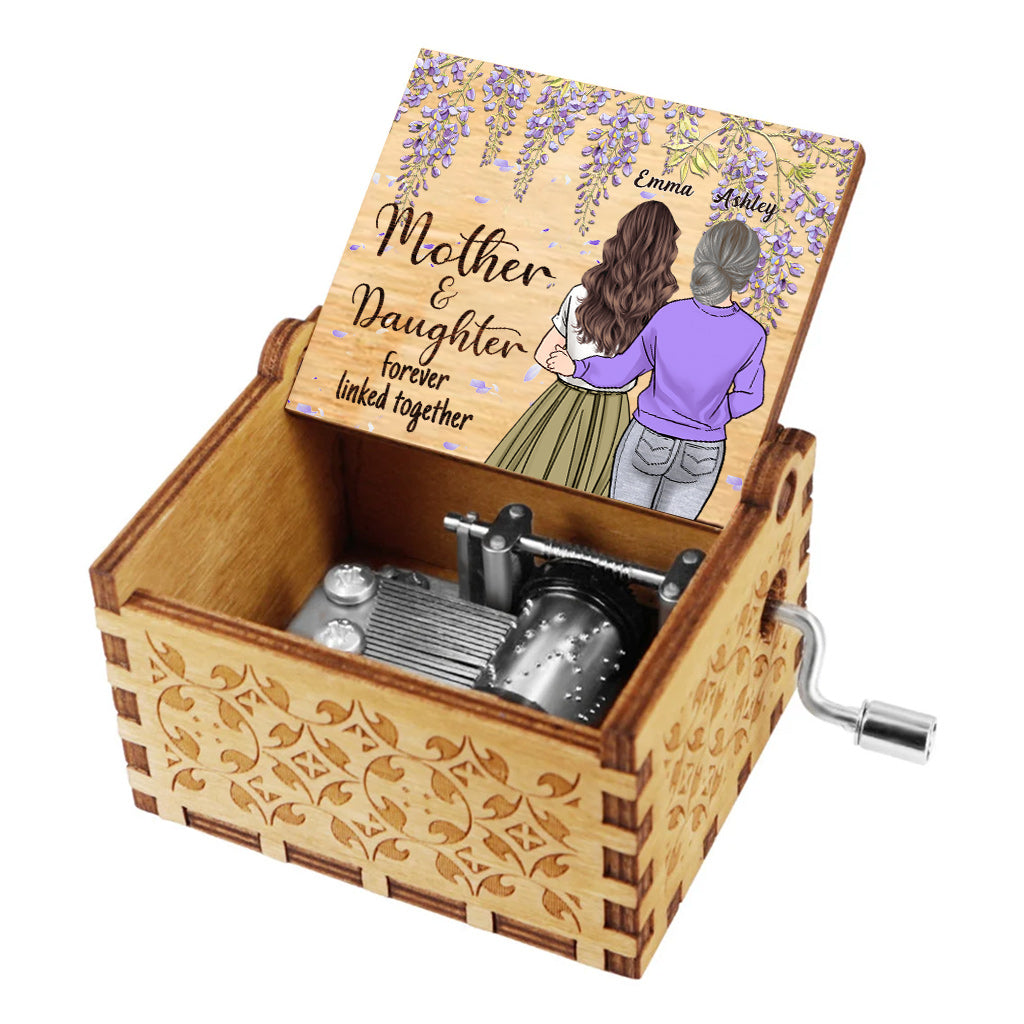 Mother And Daughter - Personalized Mother's Day Mother Hand Crank Music Box