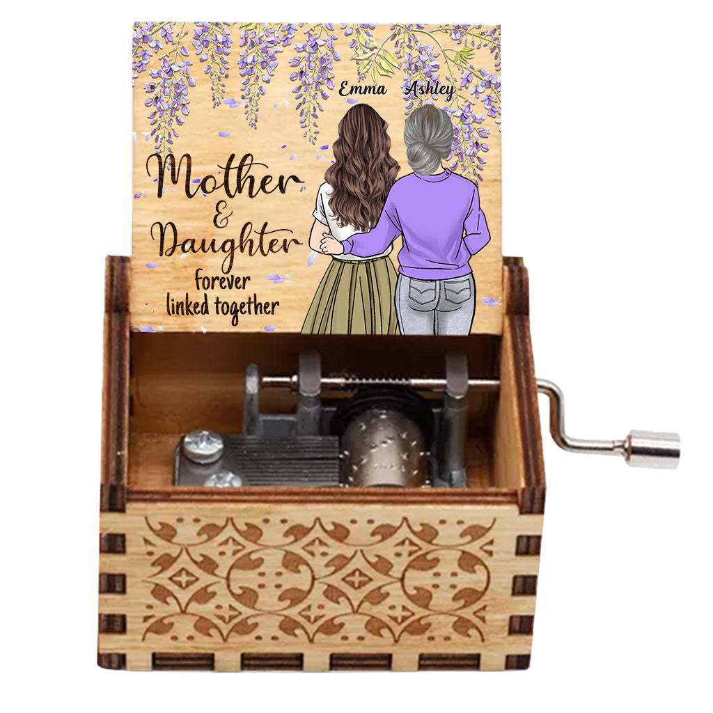 Mother And Daughter - Personalized Mother's Day Mother Hand Crank Music Box