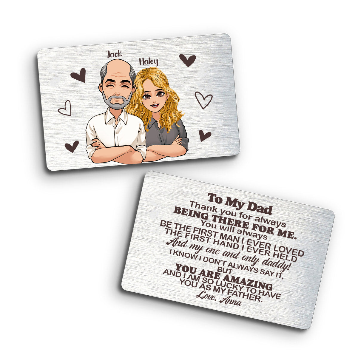 Thank You For Always Being There - Personalized Father's Day Father Wallet Insert Card