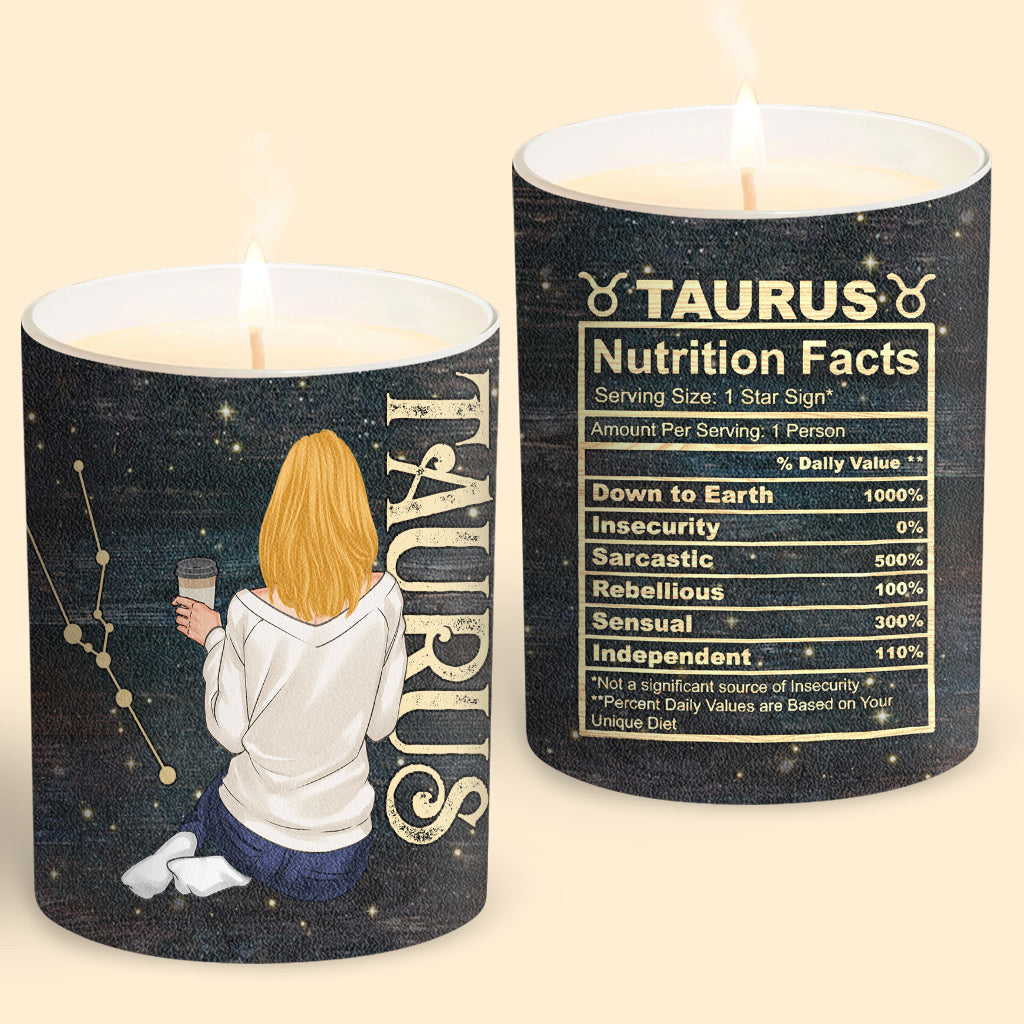Horoscope Zodiac Sign - Personalized Horoscope Candle With Wooden Lid