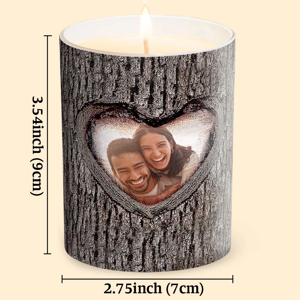 Couple - Personalized Couple Candle With Wooden Lid