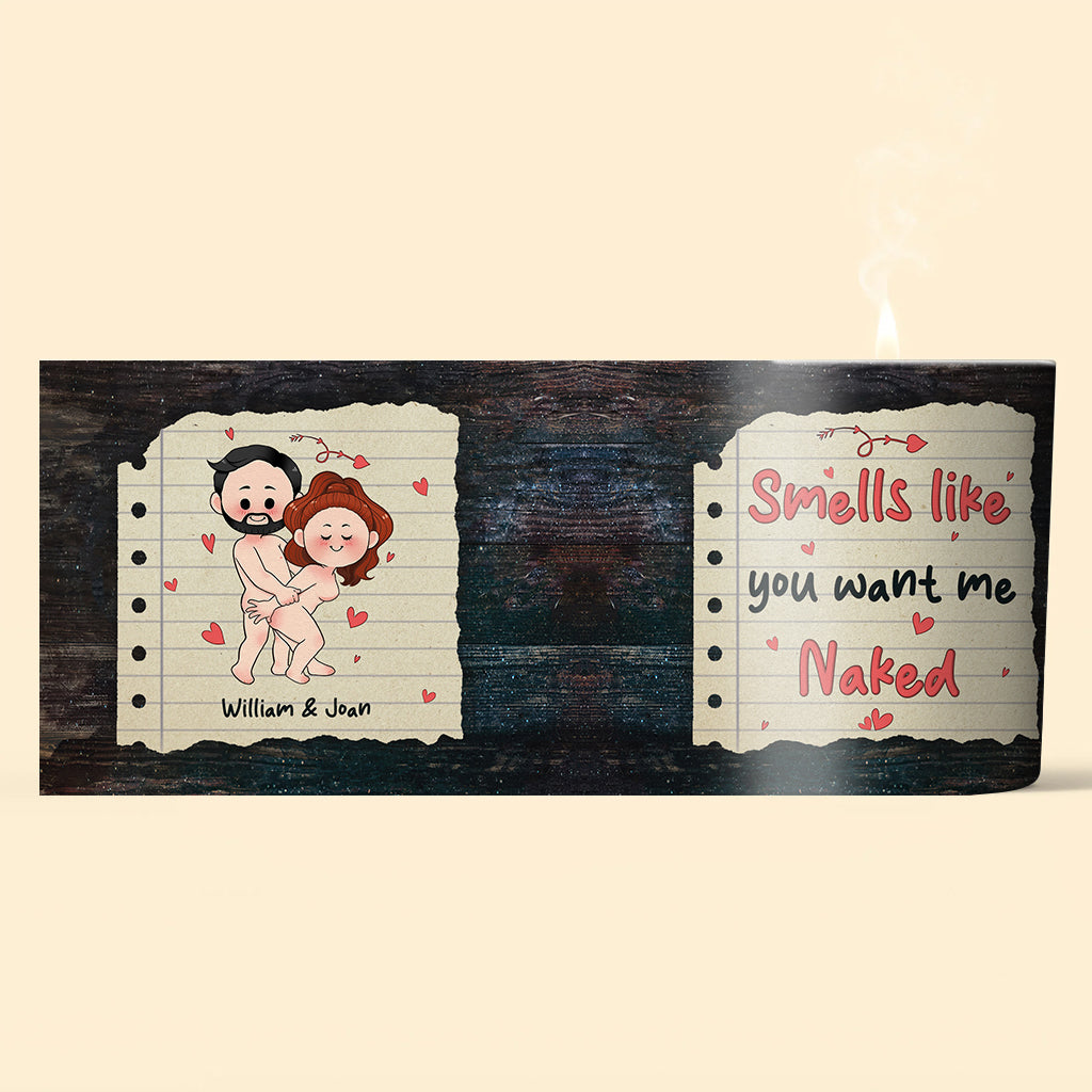 Smells Like - Personalized Couple Candle With Wooden Lid