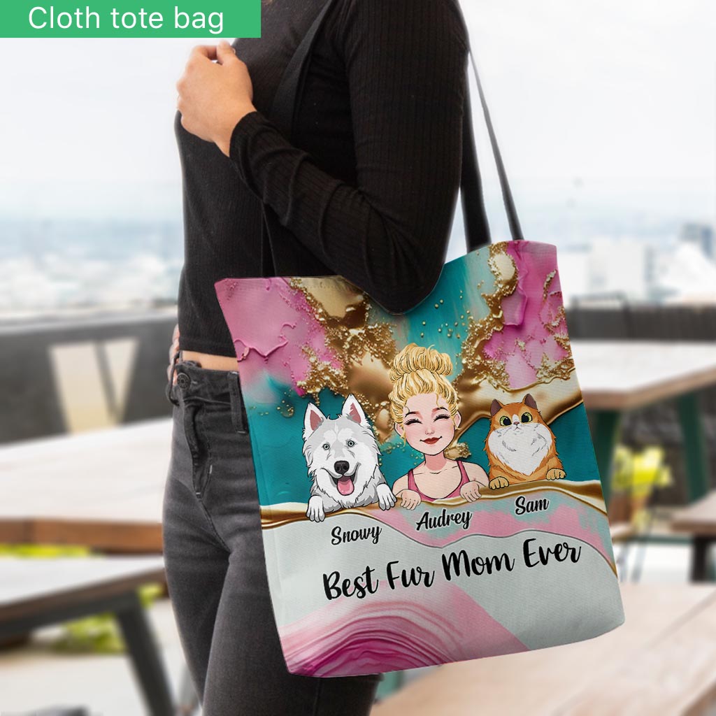 Best Fur MomDad Ever - Personalized Dog Tote Bag