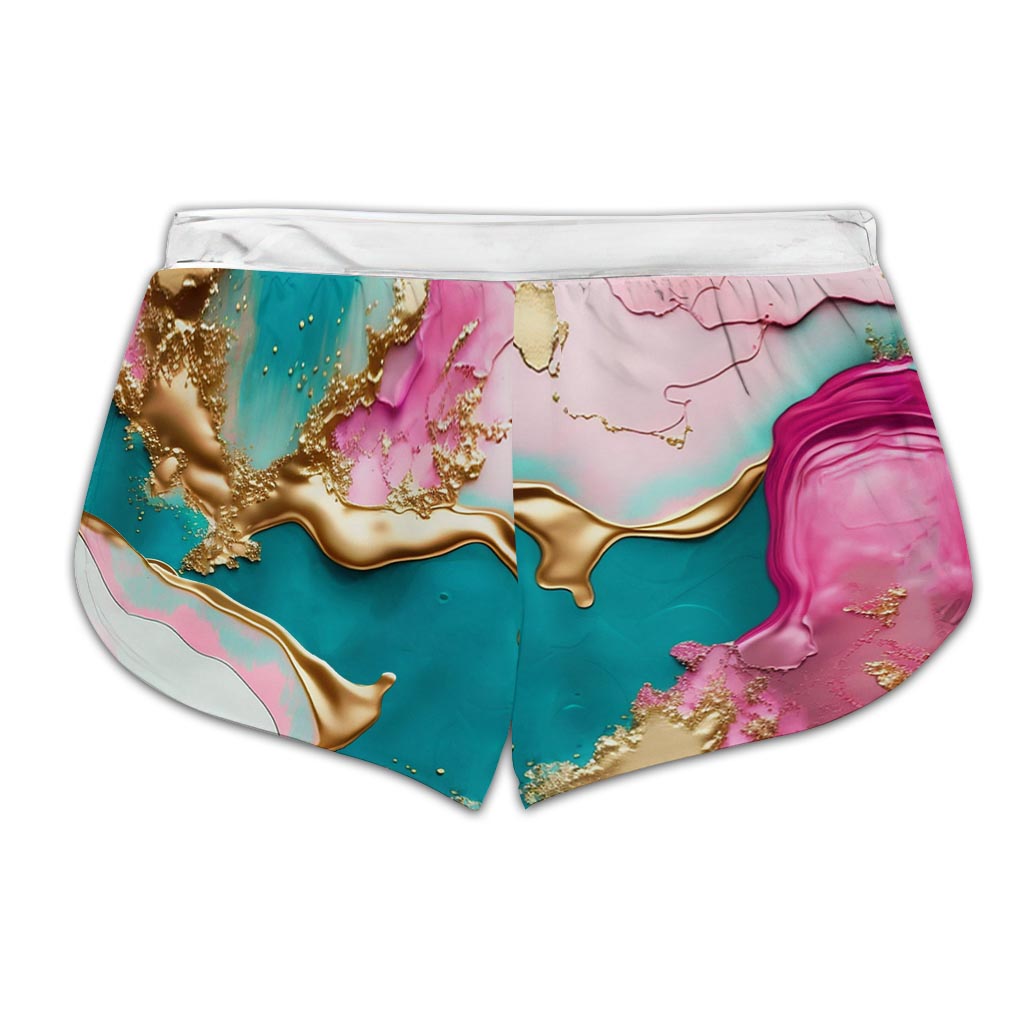 Tropical Vibes Pink Flamingo - Personalized Flamingo Cross Tank Top and Women Shorts