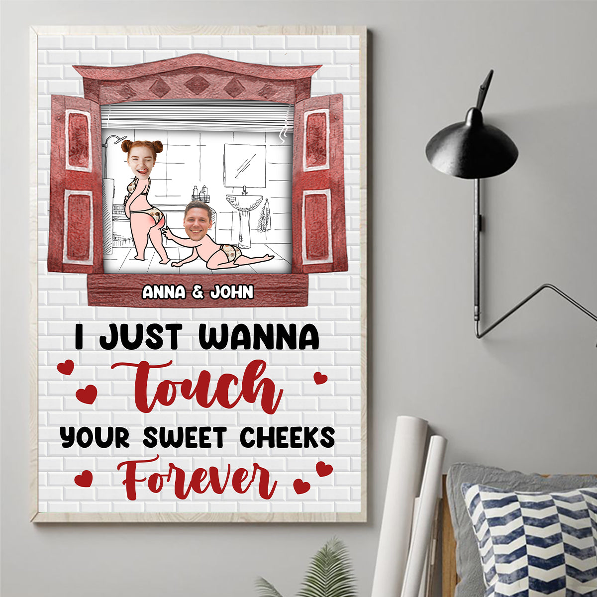 I Just Want To Touch - Personalized Couple Canvas And Poster