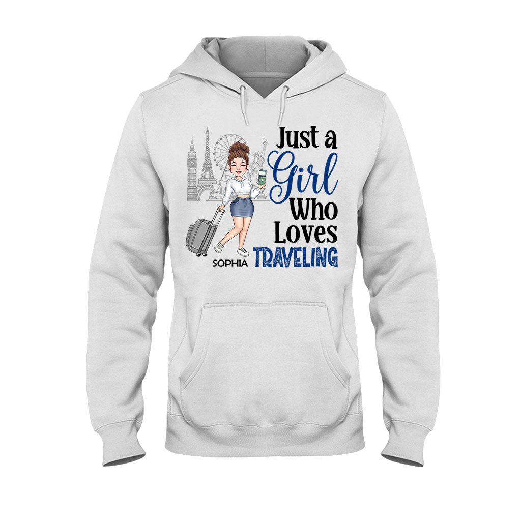 Einfach ein Mädchen, das Kreuzfahrten liebt – personalisiertes Kreuzfahrt-T-Shirt & Hoodie